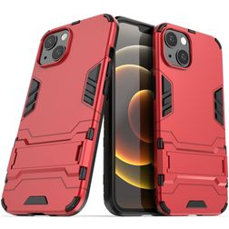 Mobigear Armor Stand iPhone 13 Hårdt Bagsidecover Stødsikkert med Stander - Rød