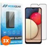 Mobigear Premium Samsung Galaxy A02s Härdat glas Skärmskydd - Skalvänligt - Svart (3-pack)