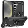 Mobigear Armor ring Samsung Galaxy S25 Plástico rígido Capa traseira Antichoque com anel - Preto