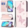 Mobigear Butterfly Xiaomi Redmi 10 4G Funda tipo libro Cartera - Oro rosa