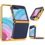 Mobigear Non-slip Armor Samsung Galaxy Z Flip 5 Hårdt Bagsidecover Stødsikkert - Blå / Gul