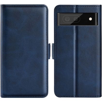 Mobigear Slim Magnet Google Pixel 6a Funda tipo libro Cartera - Azul oscuro