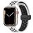 Mobigear Sport Plus Mag Silikone Apple Watch Urrem Magnetlås - 42/41/40/38 mm - Sort / Hvid