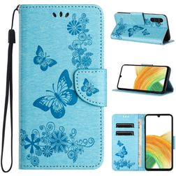 Mobigear Butterfly Samsung Galaxy A35 Etui z klapką typu portfel - Niebieski