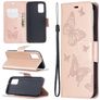 Mobigear Butterfly Samsung Galaxy A02s Funda tipo libro Cartera - Oro rosa