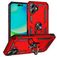 Mobigear Armor Ring iPhone 17 Funda Plástico rígido Carcasa Antigolpes con anillo - Rojo