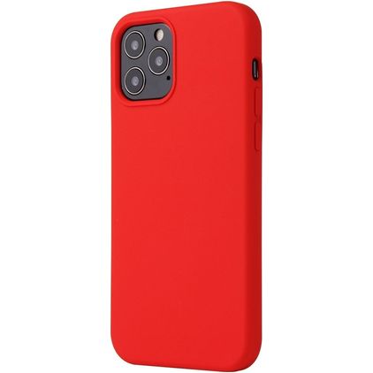 Mobigear Rubber Touch iPhone 12 Pro Silicone Back cover - Rosso