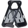 Mobiparts Hardcover iPhone 18 Pro MagSafe Plástico rígido Capa traseira com suporte - Satin Black