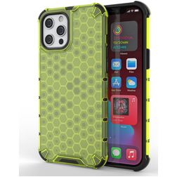 Mobigear Honeycomb iPhone 13 Mini Hard Case Back cover Shockproof - Green