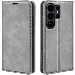 Mobigear Retro Slim Samsung Galaxy S26 Ultra Cover a libro portafoglio - Grigio
