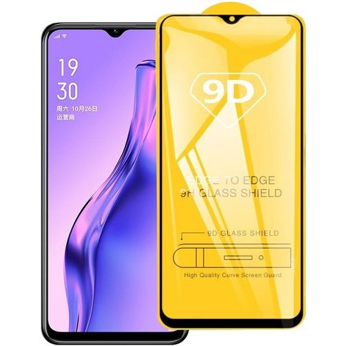 Mobigear Premium OPPO A31 Cristal templado Protector de pantalla - Compatible con fundas - Negro