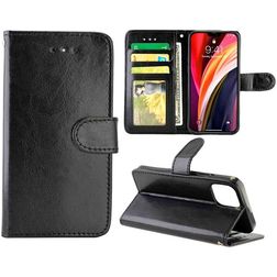 Mobigear Wallet iPhone 12 Funda tipo libro Cartera - Negro