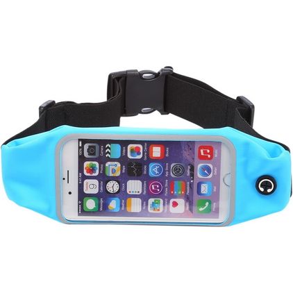 Mobigear Belt Running Phone Holder Neoprene Sports Case Bum Bag (max 14 cm x 7 cm) - Blue