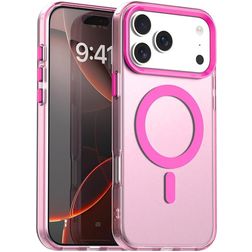 Mobigear Shockproof iPhone 18 Pro MagSafe Hårdt Bagsidecover - Rød