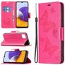Mobigear Butterfly Samsung Galaxy A22 5G Knížkové pouzdro Peněženka - Purpurová