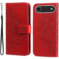 Mobigear Flowers iPhone Air Etui z klapką typu portfel - Czerwony