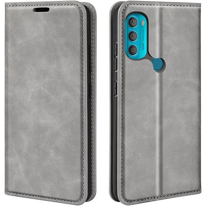 Mobigear Retro Slim Motorola Moto G71 5G Wallet case - Grey
