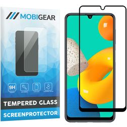 Mobigear Premium Samsung Galaxy M32 4G Härdat glas Skärmskydd - Skalvänligt - Svart