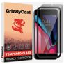 GrizzlyCoat Easy Fit AntiSpy iPhone 7 Cristal templado Protector de pantalla Antiespía - Compatible con fundas + Marco de instalación