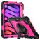 Mobigear SureGrip Xtreme iPad Mini 7 (2024) Plastica rigida / Silicone Back cover + Portapenna + Tracolla + Supporto - Nero / Rosa