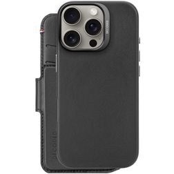 Decoded Detachable Wallet iPhone 16 Pro MagSafe Capa Pele genuína Capa livro 2 em 1 com capa traseira amovível Carteira - Preto