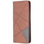 Mobigear Rhombus Slim POCO M4 Pro 5G Funda tipo libro - Marrón