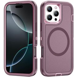 Mobigear Rugged Mag iPhone 16 Pro Max MagSafe Hårdt Bagsidecover Stødsikkert - Lilla