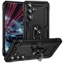 Mobigear Armor ring Samsung Galaxy S25 FE Plástico rígido Capa traseira Antichoque com anel - Preto