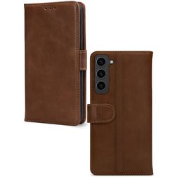 Mobilize Wallet Samsung Galaxy S23 Piel auténtica Funda tipo libro Cartera - Marrón