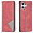 Mobigear Rhombus Slim iPhone 17 Etui z klapką - Czerwony