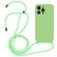 Mobigear Lanyard iPhone 14 Pro Max Silikone Cover med snor - Grøn
