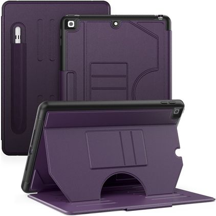 Mobigear Magnetic Folio iPad 9 (2021) Funda tipo libro + Portalápices - Morado