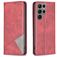 Mobigear Rhombus Slim Samsung Galaxy S25 Ultra Funda tipo libro - Rojo