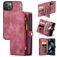 CaseMe 008 iPhone 13 Mini Funda tipo libro 2 en 1 con carcasa extraíble Cartera - Rojo