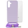 Mobilize Lanyard Gelly Samsung Galaxy S24 Plus TPU flexível Capa com cordão - Pastel Purple