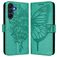 Mobigear Flowers Samsung Galaxy A17 Funda tipo libro Cartera - Verde