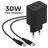 Mobiparts Wall Charger Dual USB / USB-C USB-C 1 Meter Power Delivery 30W 3A - Black