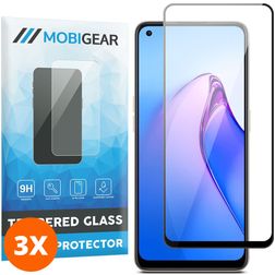 Mobigear Premium OPPO Reno 8 5G Vidro temperado Película de ecrã - Compatível com capas (Pack de 3)