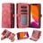 CaseMe 008 iPhone 11 Funda tipo libro 2 en 1 con carcasa extraíble Cartera - Rojo
