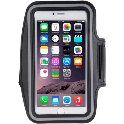 Mobigear Running Phone Holder Neoprene Sports Case Sports armband (max 16 cm x 8 cm) - Black