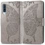 Mobigear Butterfly Samsung Galaxy A50 Lompakkokotelo + Setelitasku - Harmaa