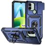 Mobigear Armor Ring Cam Slide Xiaomi Redmi A1 4G Plástico rígido Capa traseira Antichoque com anel e tampa deslizante para câmara - Azul