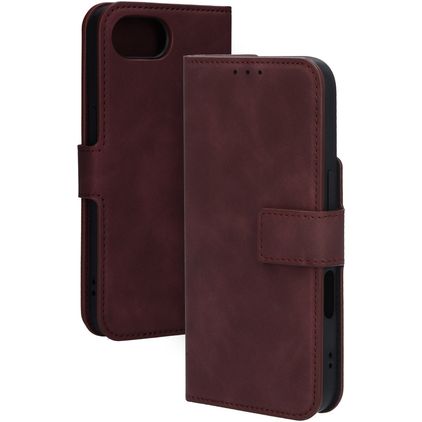 Mobiparts Classic Wallet iPhone 16e MagSafe Funda tipo libro - Velvet Red