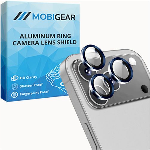 Mobigear Single Lens iPhone Duo Cristal templado Protector de lente de cámara - Compatible con fundas - Deep Blue