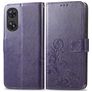 Mobigear Clover OPPO Reno 8T 4G Lompakkokotelo + Setelitasku - Violetti