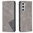 Mobigear Rhombus Slim Samsung Galaxy S25 Plånboksfodral - Grå
