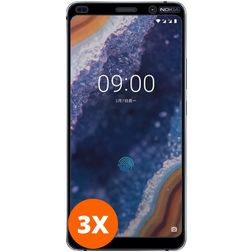 Mobigear Premium Nokia 9 PureView Vetro Protezione schermo - Compatibile con le cover - Nero (confezione da 3)