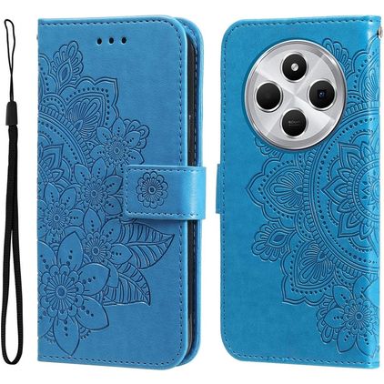 Mobigear Flowers Xiaomi Redmi 14C Funda tipo libro Cartera - Azul