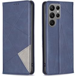Mobigear Rhombus Slim Samsung Galaxy S23 Ultra Wallet case - Blue