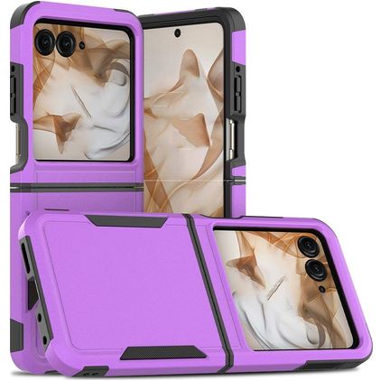 Mobigear Heavy Armor Motorola Razr 50 Hardcase Etui plecki Wstrząsoodporne - Fioletowy